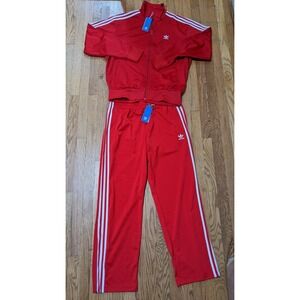 Adidas Originals Red Firebird Trefoil Tracksuit Pants Jacket Mens XL Full Set
